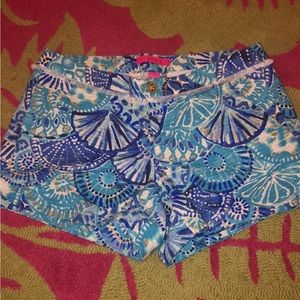 Lilly Pulitzer Blue Addie Shorts Size 4